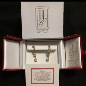 Grace Kelly Gold diamond drop earrings